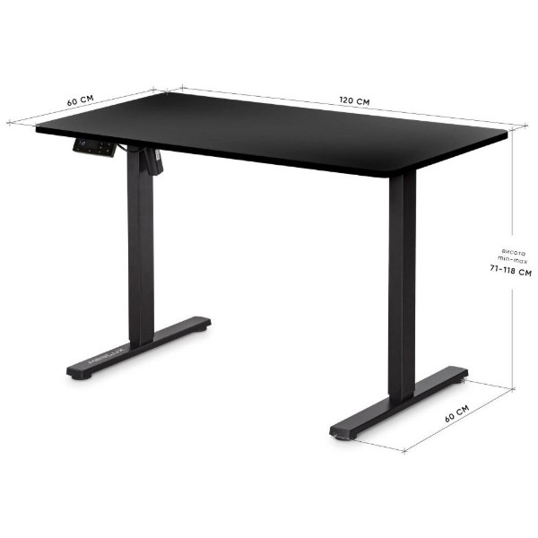 Фото - Стол с электрорегулировкой высоты Mealux PowerDesk Lite Black (EVO-201 Lite B/B)